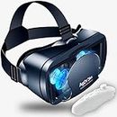 Cuffie VR con controller regolabile Occhiali 3D VR Supporto per cuffie per realtà virtuale Protezione degli occhi Blu-ray HD da 5~7 pollici per telefono cellulare/telefono Android