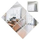12 Pezzi Specchio da parete |Adesivi murali 20x20cm |Specchio per Decorazione casa |Specchio adesivo in materiale acrilico |Adesivi da parete Rimovibili |Specchio adesivo da parete Qualità Premium