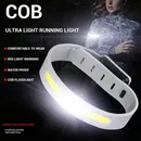 Mini Portable COB Headlight 3 Lighting Modes Outdoor Night Running Lamp Built-in Battery Type-C