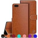 XcaseBar for iPhone 6 Plus/6S Plus 5.5" Wallet case with【RFID Blocking】 Credit Card Holder,Flip Folio Book PU Leather Phone case Shockproof Protective Cover Women Men for apple6Plus case Light Brown