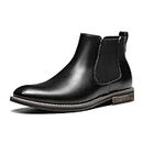 Bruno Marc Bottine Homme Cuir Chelsea Boots Mode Chaussures Confortables Bottes Hommes Noir URBAN-06-1 Taille 48EU/14US