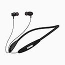 KIVART Beats Bluetooth Version 5.0 Neckband upto 80 hours Playtime with mic, 10mm Graphene Drivers, IPX 5 rated, Low Latency, Built-in subwoofer,Cleared HD Microphone, Snap Charger with Wider Compatibility (Black)