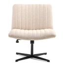  Armless Office Desk Chair, Fabric Padded, Height Adjustable Wide Mixed Color