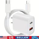 For iPhone 14 13 12 Type C Cable QC 3.0 PD 20W Fast Charger Power Adapter Block