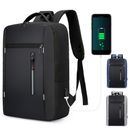 17" Travel Laptop Backpack Waterproof Anti-theft Business Bag With Usb Converter