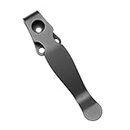 Aibote Deep Carry DIY aleación de titanio Clip de bolsillo práctico accesorios de cintura trasera diseñados para Spyderco Chamán C229 (negro)