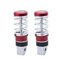 Guance Universal Stainless Steel Rear Foot Pegs with Spring Shock absorber Motorbike Rear Pegs Motorbike Footrests Compatable with all bikes and scooty (Red,2 Pcs)
