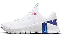 Nike Free Metcon 5-White/Aquarius Blue-Fierce PINK-DV3949-103-10UK