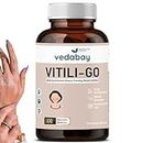 Vedabay Vitiligo Melatonin Tablets 600 Mg, White Patches Repigmentation, Relieve Vitiligo Skin, Restores Natural Skin Color, 60 Veg Vitiligo Melatonin Tablets For Men & Women
