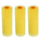 uxcell Paint Roller Cover 4 Inch Medium Texture Sponge Brush for Household Wall Painting Treatment 3Pcs
