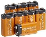 Amazon Basics - Batterie alcaline per uso quotidiano, 9V, confezione da 8 (l’aspetto potrebbe variare dall’immagine)