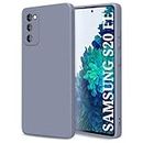 LOXXO ® Samsung Galaxy S20Fe /S20 FE 5G Case 6.5 inches, Liquid Silicone Gel Rubber Shockproof Case Soft Microfiber Cloth Lining Cushion Compatible For Samsung 20 Fe (Lavender Grey)