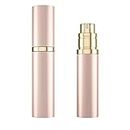 Refillable Perfume Bottle Atomizer for Travel,Portable Easy Refillable Perfume Spray Pump Empty Bottle for men and women with 5ml Mini Pocket Size (Rose Gold), Rose Gold