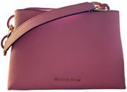 Michael Kors Handbag Portia Small Saffiano Leather Shoulder Bag In Pink Size S