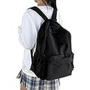 HYC00 School Backpack Womens, Causal Travel School Bags 14 Inch Laptop Backpack for Teenage Girls Lightweight Rucksack Water Resistant Bookbag College Boys Men Work Daypack, Black