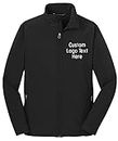 INK STITCH Men Design your Own Custom Stitching Embroidery Core Soft Jackets - Black (L)