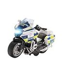 PLUSPOINT Diecast Motorcycle Toy Bike Scale Model,Pull Back Vehicles Alloy Simulation Superbike with Lights and Sound Also for Car Dashboard,Kids,Adult (Moto-White)