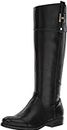 Tommy Hilfiger Women's SHYENNE Equestrian Boot, Black, 8