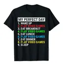Meine Perfekte Tag Video Spiele T-Shirt Lustig Cool Gamer T Geschenk Casual Tops T Shirt Baumwolle