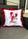 Buffalo Plaid 16x16 Pillow case. You're my lobster  Valentines
