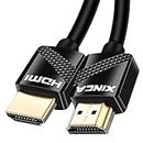 HDMI Cable Ultra HD High Speed HDMI Cable,3D 4K@60HZ, Compatible for Apple TV, Xbox One, PS4, Nintendo, Sky Box, HDTV with ARC and Ethernet 6ft Black - XINCA