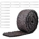 Black Rubber Mulch for Landscaping 120in L x 4.5in W Recycled Garden Edging Border Mat Natural Looking Permanent Garden Mulch Barrier for Plants Vegetables & Flowers 15 Plastic Anchors Included