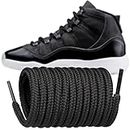 Endoto Lacets ronds de rechange en polyester pour Air Jordan 11 chaussures(Couleur: Noir, Taille: 65 Inch