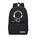 AUXTER Polyester Music 15 Ltrs Casual School Bag College Backpack for Boys and Girls (Black)