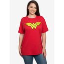 Plus Size Women's DC Comics Wonder Woman Short Sleeve Costume T-Shirt by DC Comics in Red (Size 4X (26-28))