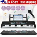 61 Keys Electronic Piano Keyboard LED Electric Holder Music Stand w/ Mic AUS