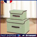 4Pcs Cube Storage Basket Stackable Clothes Books Toys Organization (Green) FR