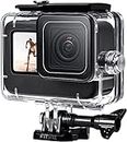 FitStill 60M/196FT Waterproof Case for Go Pro Hero12 Black/Hero11 Black/Hero10 Black/Hero9 Black,Protective Underwater Diving Housing Shell with Accessories for Hero12/11/10/9 Black Action Camera