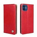 Fansipro Phone Cover Wallet Folio Case for APPLE IPHONE6S, Premium PU Leather Slim Fit Cover for IPHONE6S, 3 Card Slots, Align Cutouts, Red