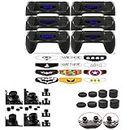 GNG 2X LED Personalised Custom Light Bar Decal Sticker for Playstation 4 PS4 Controller + 8 Thumb Grips