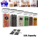6 PCS Airtight Food Storage Containers Kitchen Dry Food Pantry Organization Set