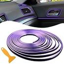 Car Interior Trim Strips -16.4ft/5M Car Decor Universal Accesorios para Carro Car Gap Fillers Molding Line Decorative Accessories DIY Flexible Strip Garnish- Accessories for Your Loved Car (Purple)