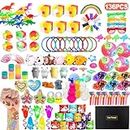 136 Pcs Party Favours for Kids Prize Box 6-8 8-12, Birthday Gifts Toys, Treasure Chest Toys, Carnival Prizes, Kids Classroom Rewards, Stocking Stuffers, Goodie Bag Items for Kids