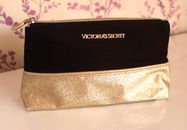 Victoria's Secret VS Borsa cosmetica a blocchi oro glitter e nero