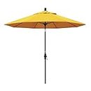 California Umbrella GSCUF908117-5457 9' Round Pole Fiberglass Rib Market Umbrella, Sunbrella Sunflower Yellow