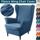 Coperture per sedia ad ala in pile elastico divano wingback copertura completa rimovibile