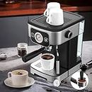 ADVWIN Espresso Coffee Machine, One-Touch Coffee Maker Machine | 15 Bar Pump | 2L Water Tank | Espresso, Latte & Cappuccino Coffee Maker | Black 1200W