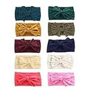 10 Pack Baby Girl Headbands baby bows Baby Turban Knotted Nylon Newborn Headbands Infant Toddler Baby Headbands and Bows Child Hair Accessories
