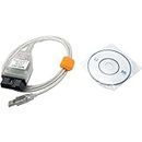 Riloer OBD2 Autodiagnosescanner-Tool, MINI VCI V13.00.022 Fehlercode-Lesegerät für Fahrzeugmotoren, 16-poliges TIS Techstream-Kabel und CD/Software