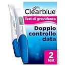 Clearblue Test di gravidanza Rilevazione Precoce Confezione combinata doppio controllo e data, 2 test (1 digitale, 1 visuale)
