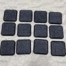 (Pack of 12) Gray/Brown Square Carpet Base Furniture Cups to Protect Hardwood