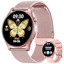 Smartwatch for Women Fitness Watch: 1.43" Amoled Touchscreen Smart Watch Answer/Make Call with Heart Rate Blood Pressure Sleep Monitor 100+ Sports Modes Fitness Tracker IP67 Waterproof for Android iOS