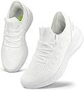 Giniros Womens Trainers Athletic Running Shoes Gym Trainers Walking Sneakers Lightweight Tennis Sports Shoes Soft Ladies Trainers White 250mm EU 39 UK 6