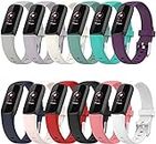 Straps intended for Fitbit Luxe Bands Soft Silicone Sport Waterproof Quick Release Wristbands intended for Luxe Fitness and Wellness Fitness Tracker, Soft and Durable (Small-12Colors)