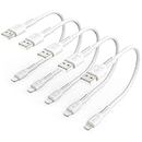 30cm iPhone Charger Cable Short, 5 Pack USB A to Lightning Cord Fast Charging Lead for Charging Stations Compatible with Apple iPhone 12 11 Pro Max Xs 8 7 6 5 Plus, iPad Air/Mini