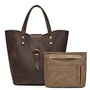 S-ZONE Women Satchel Bags Genuine Leather Top-Handle Crossbody Handbags Purses